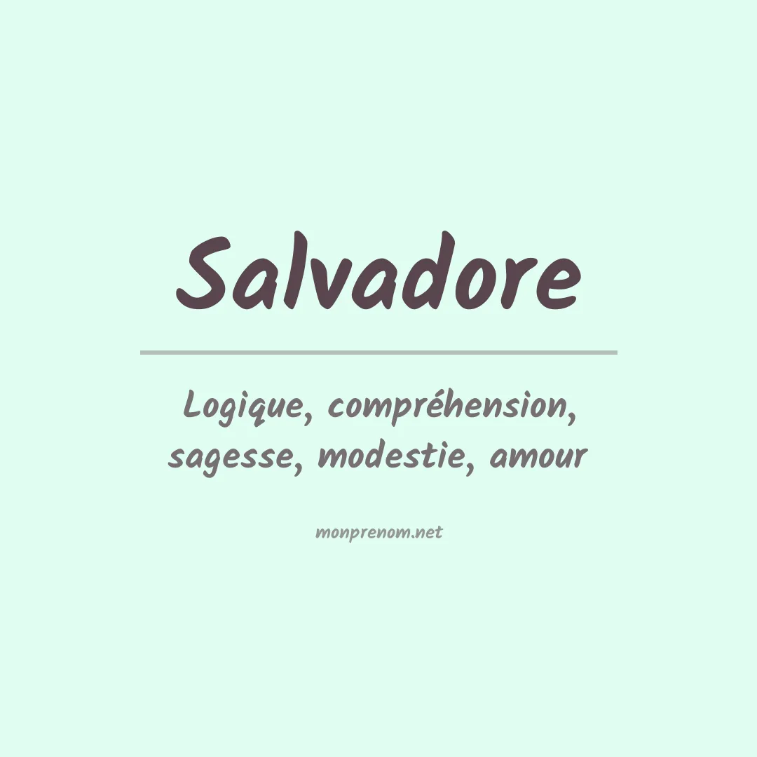 Prénom Salvadore
