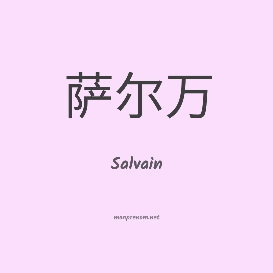 Salvain en chinois