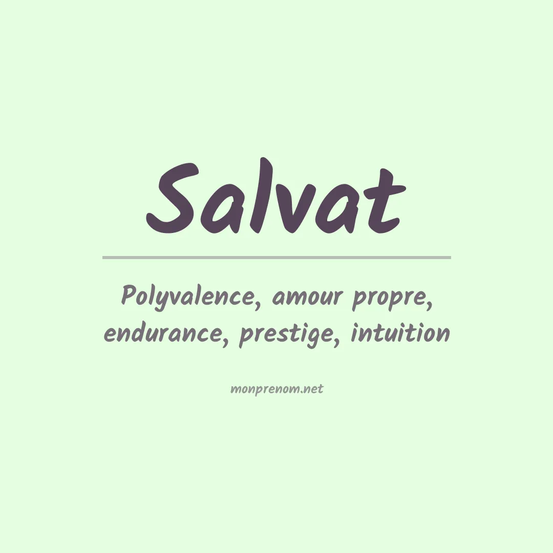 Prénom Salvat