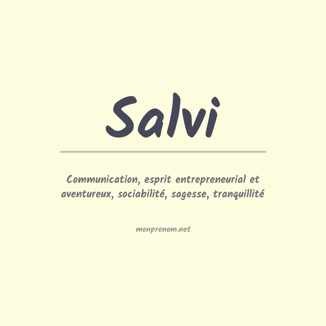 Prénom Salvi