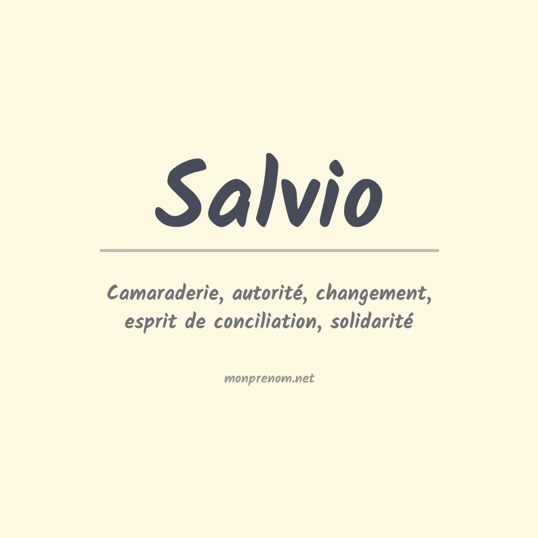 Signification du prénom Salvio