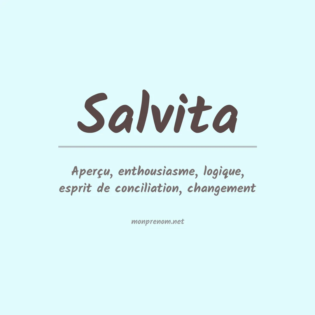 Signification du prénom Salvita