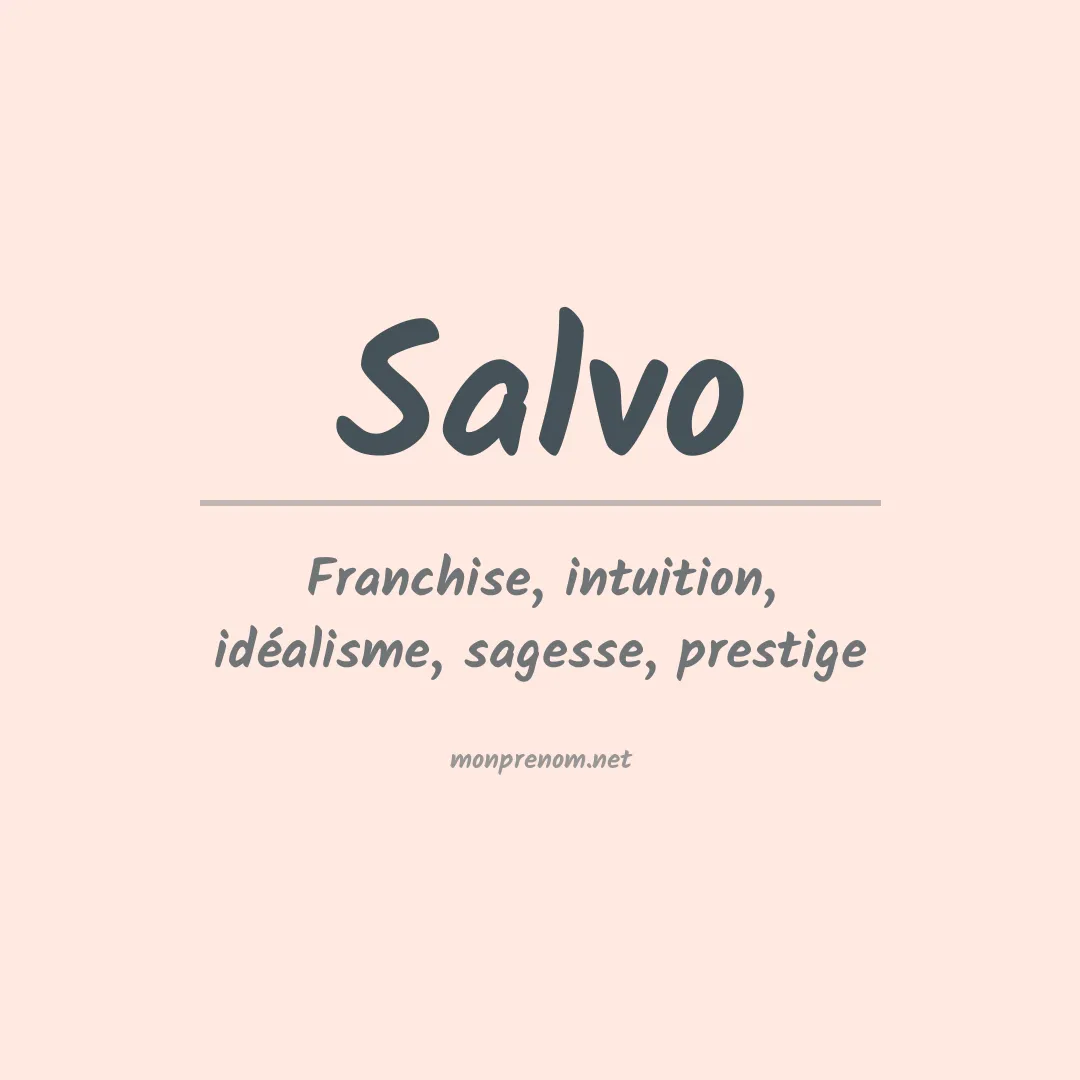 Prénom Salvo