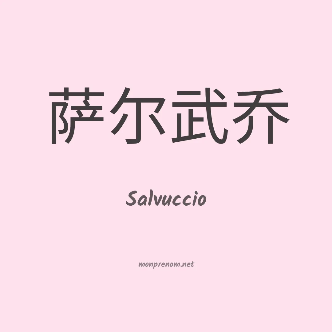Salvuccio en chinois