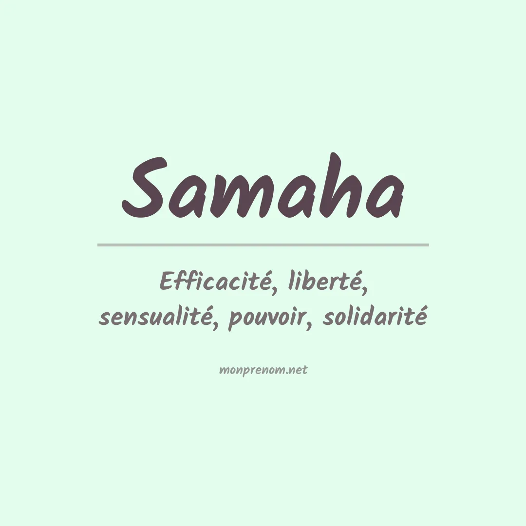 Prénom Samaha