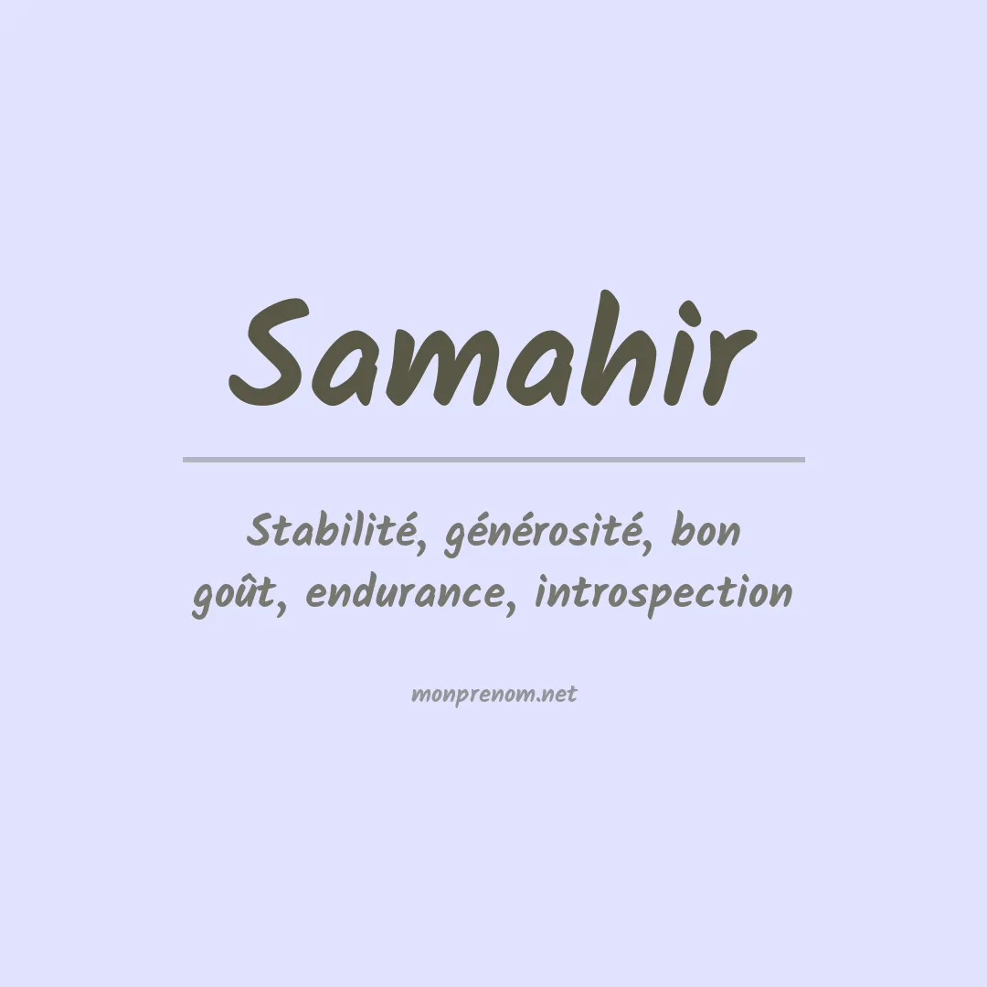 Prénom Samahir