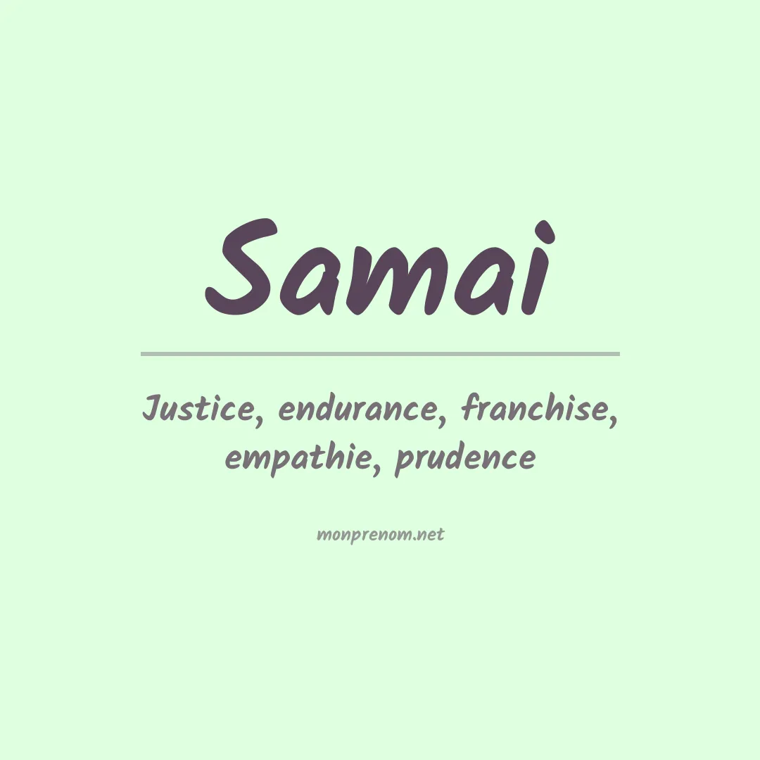 Prénom Samai