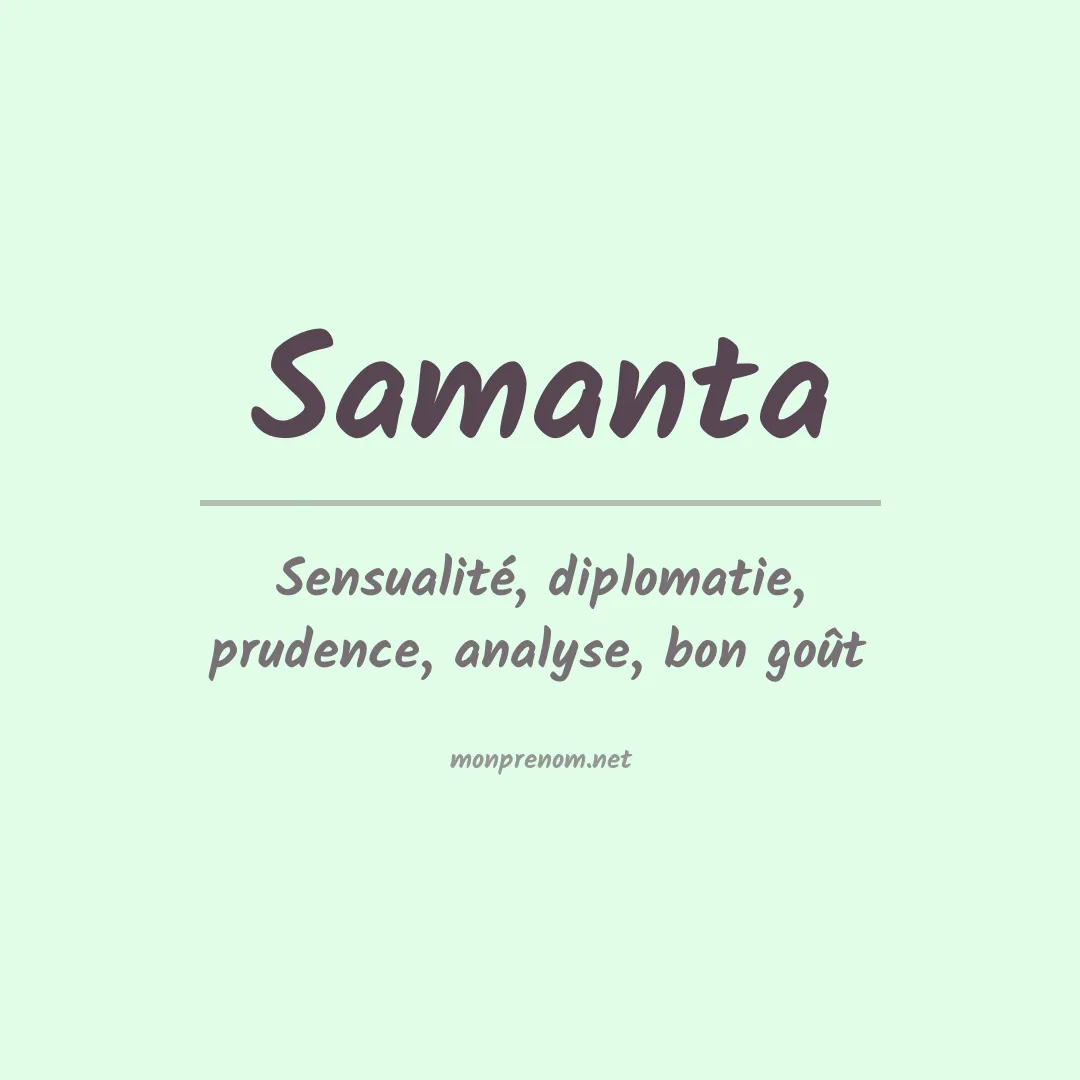 Prénom Samanta
