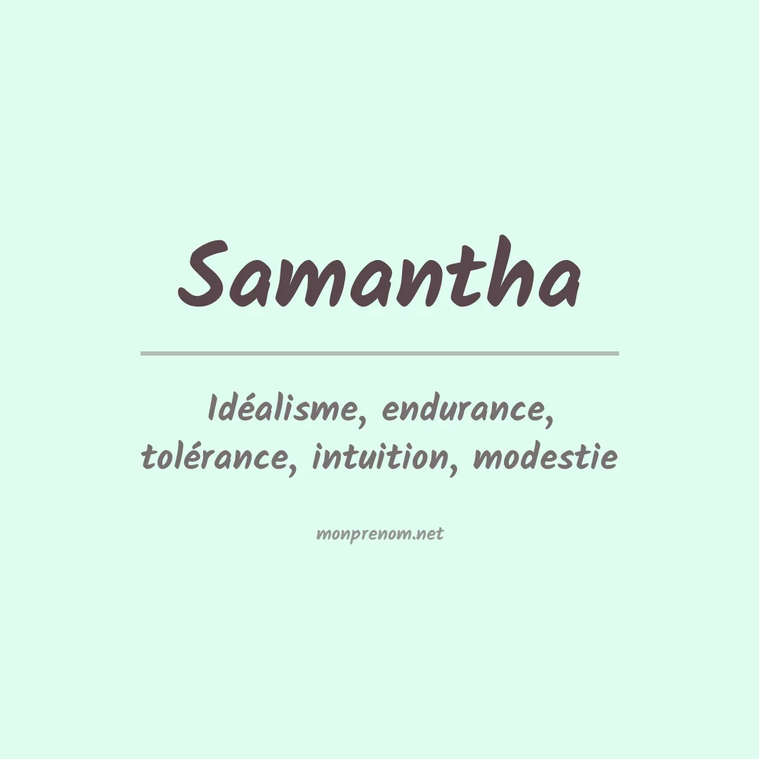 Prénom Samantha