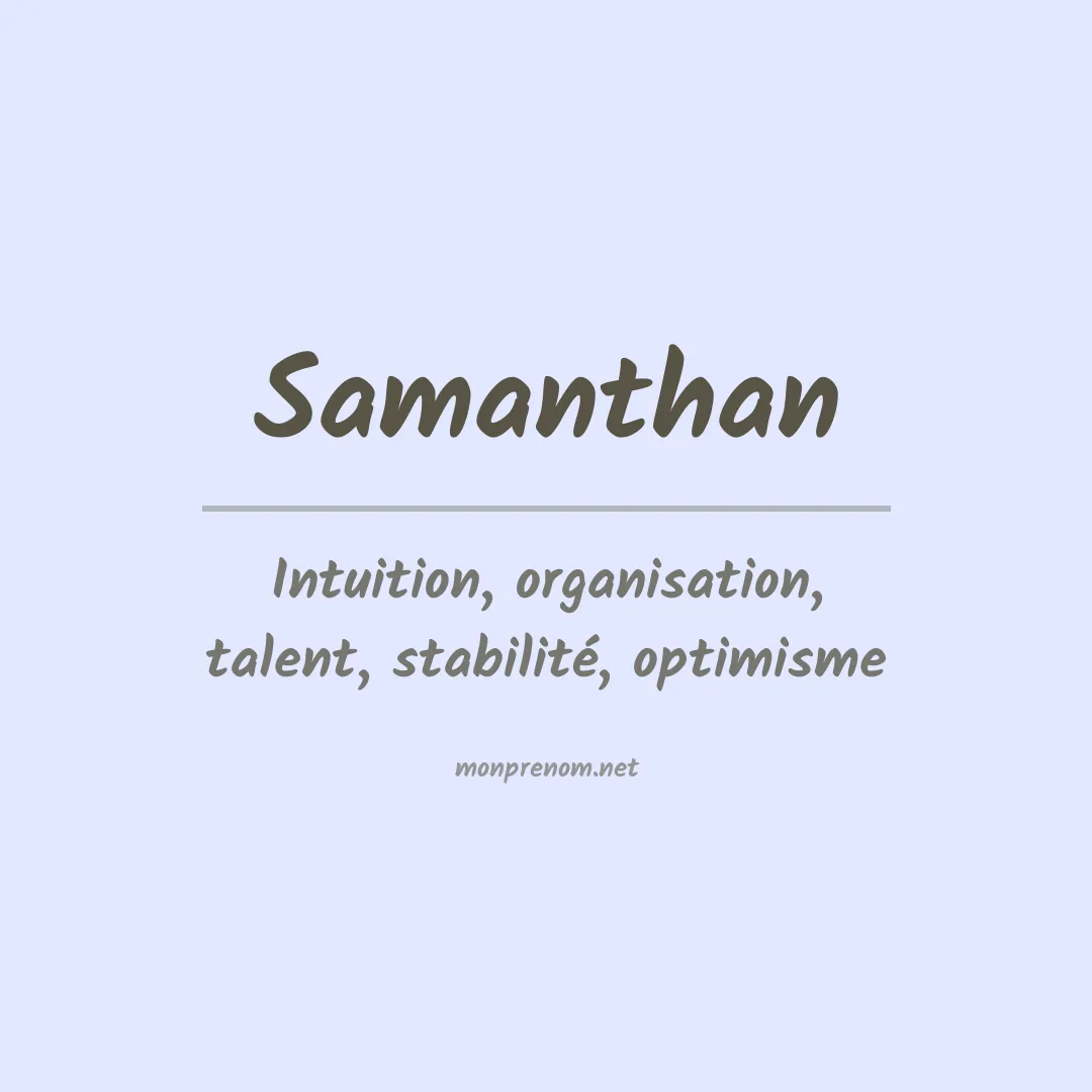 Signification du prénom Samanthan