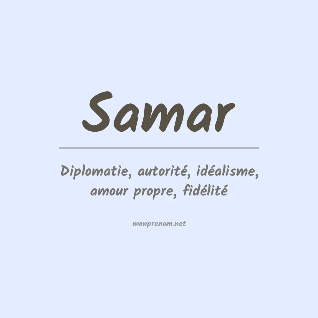 Signification du prénom Samar