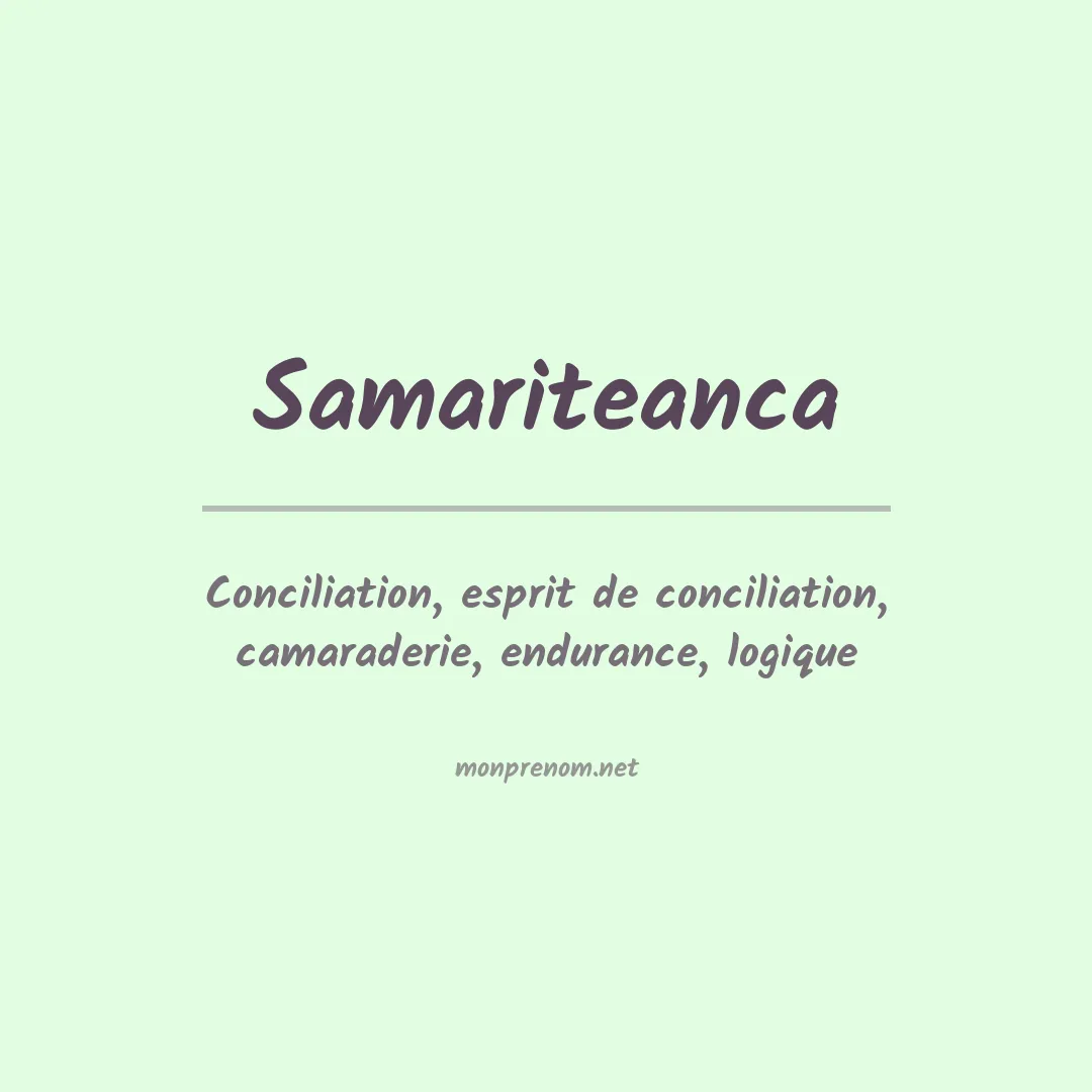Prénom Samariteanca