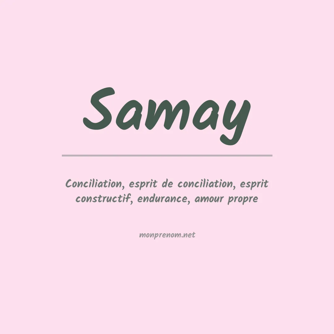Prénom Samay