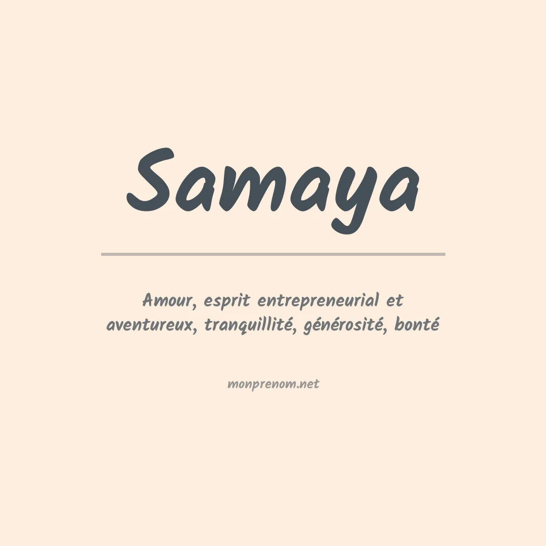 Prénom Samaya