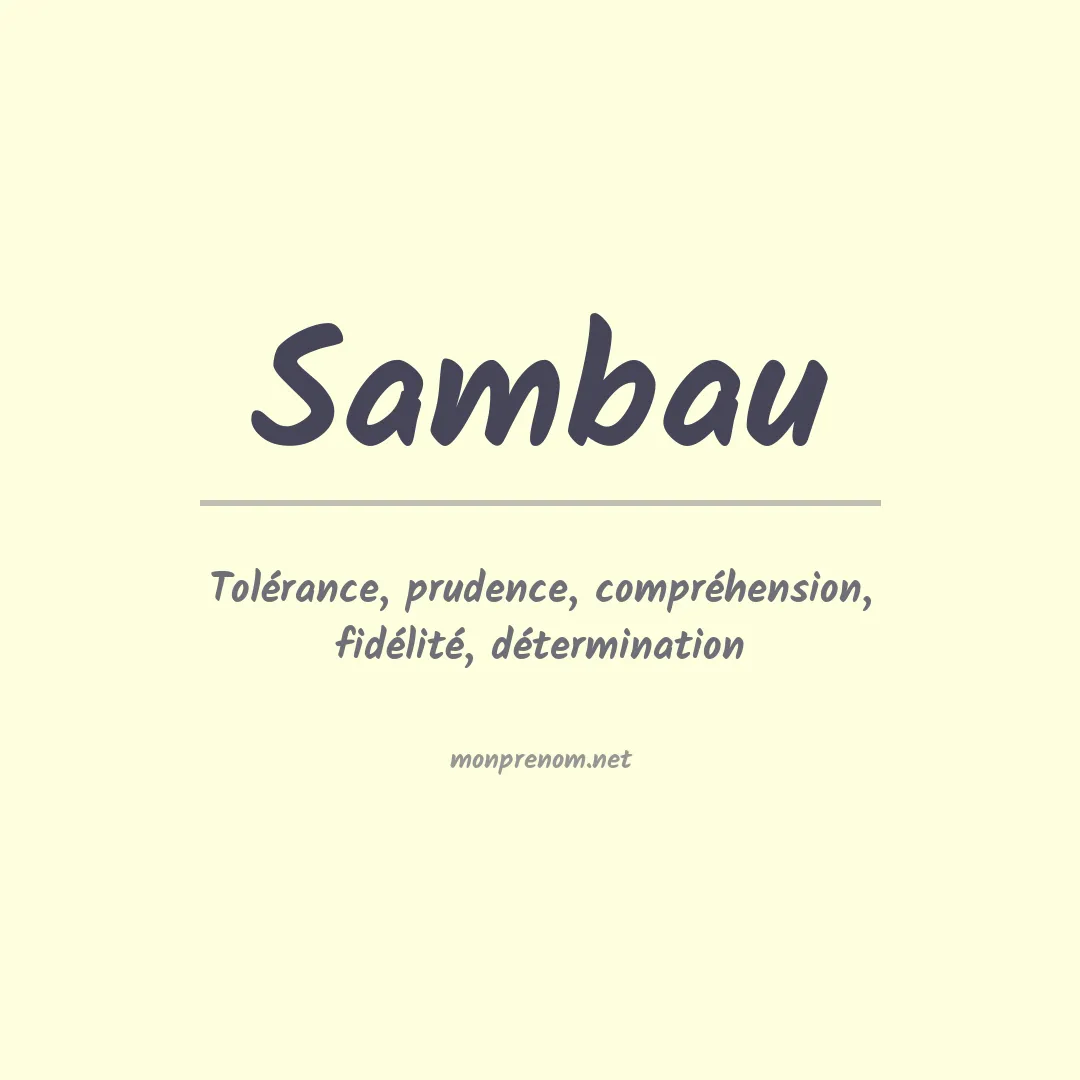 Signification du prénom Sambau