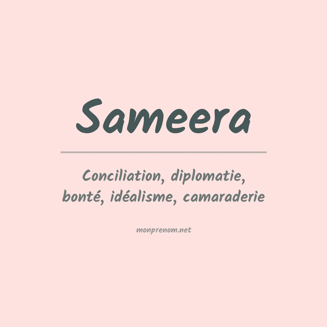 Signification du prénom Sameera