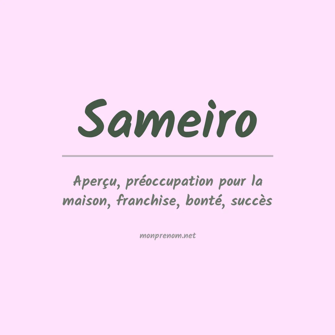 Signification du prénom Sameiro