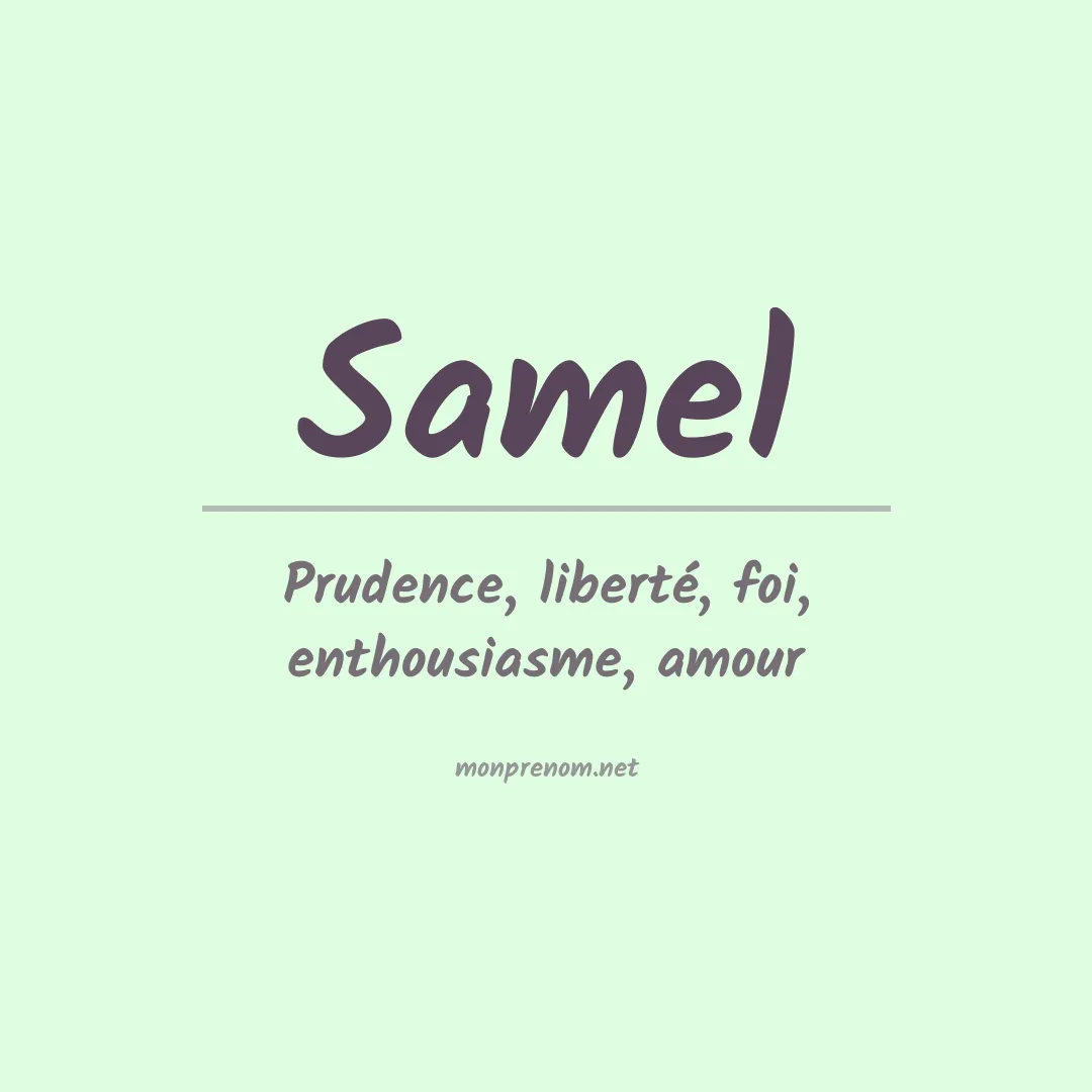 Prénom Samel