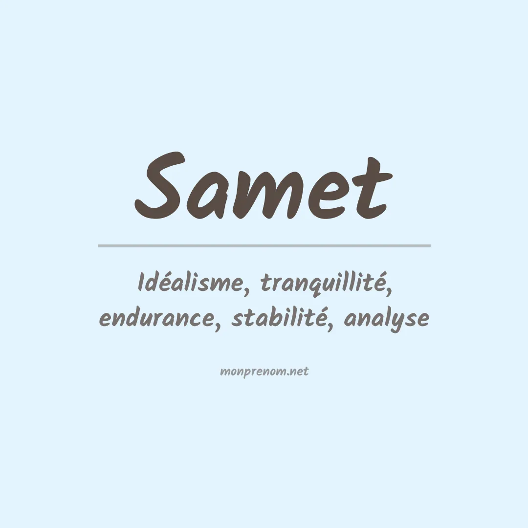 Prénom Samet