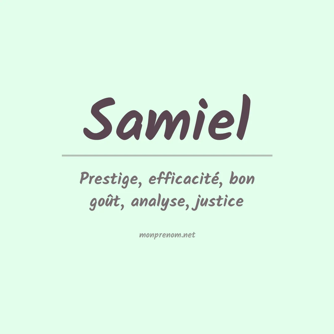 Prénom Samiel