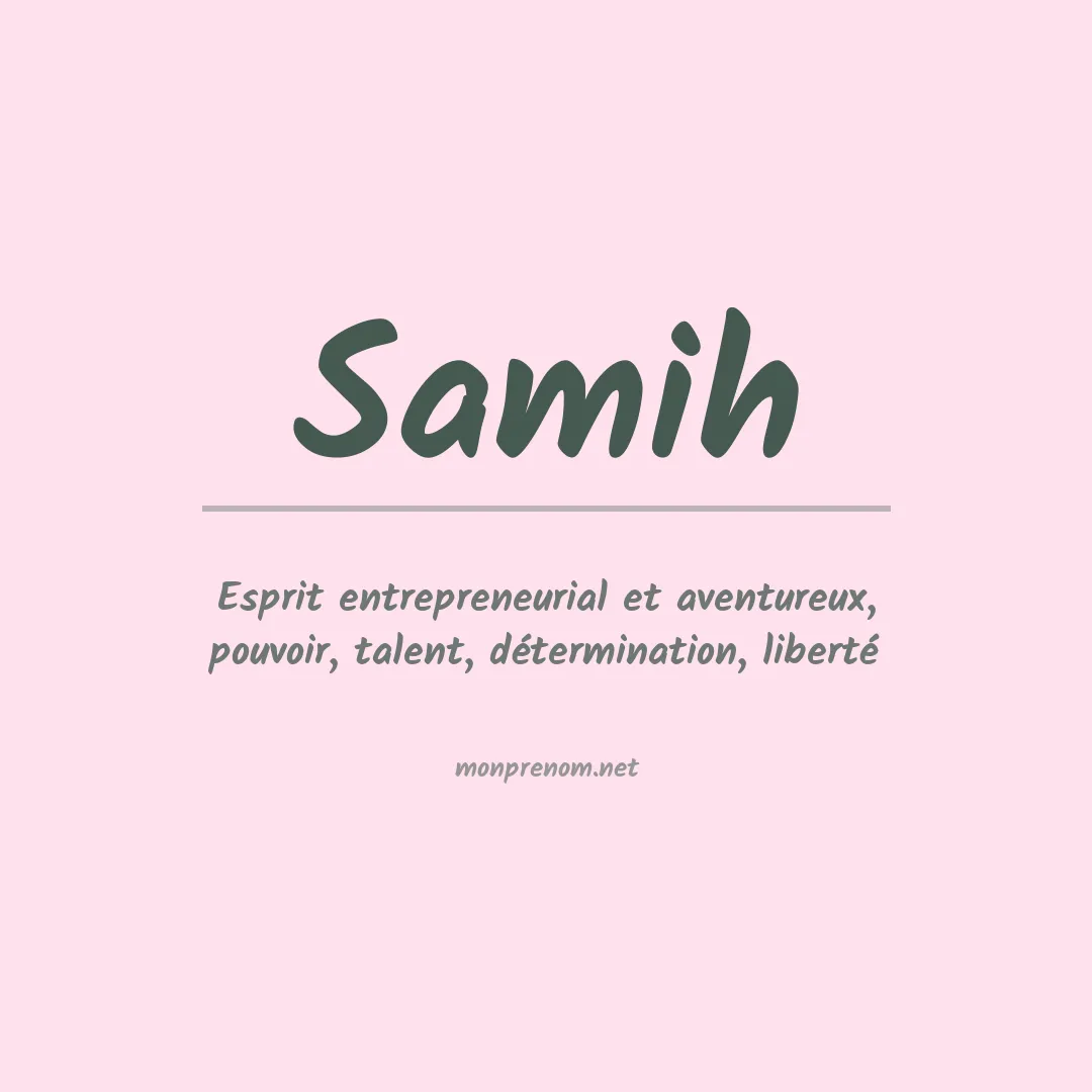 Prénom Samih