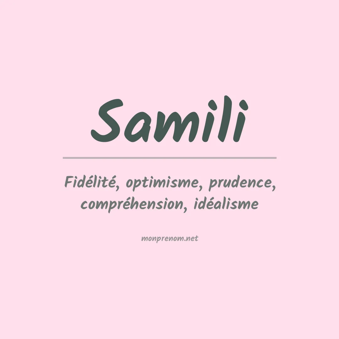 Prénom Samili