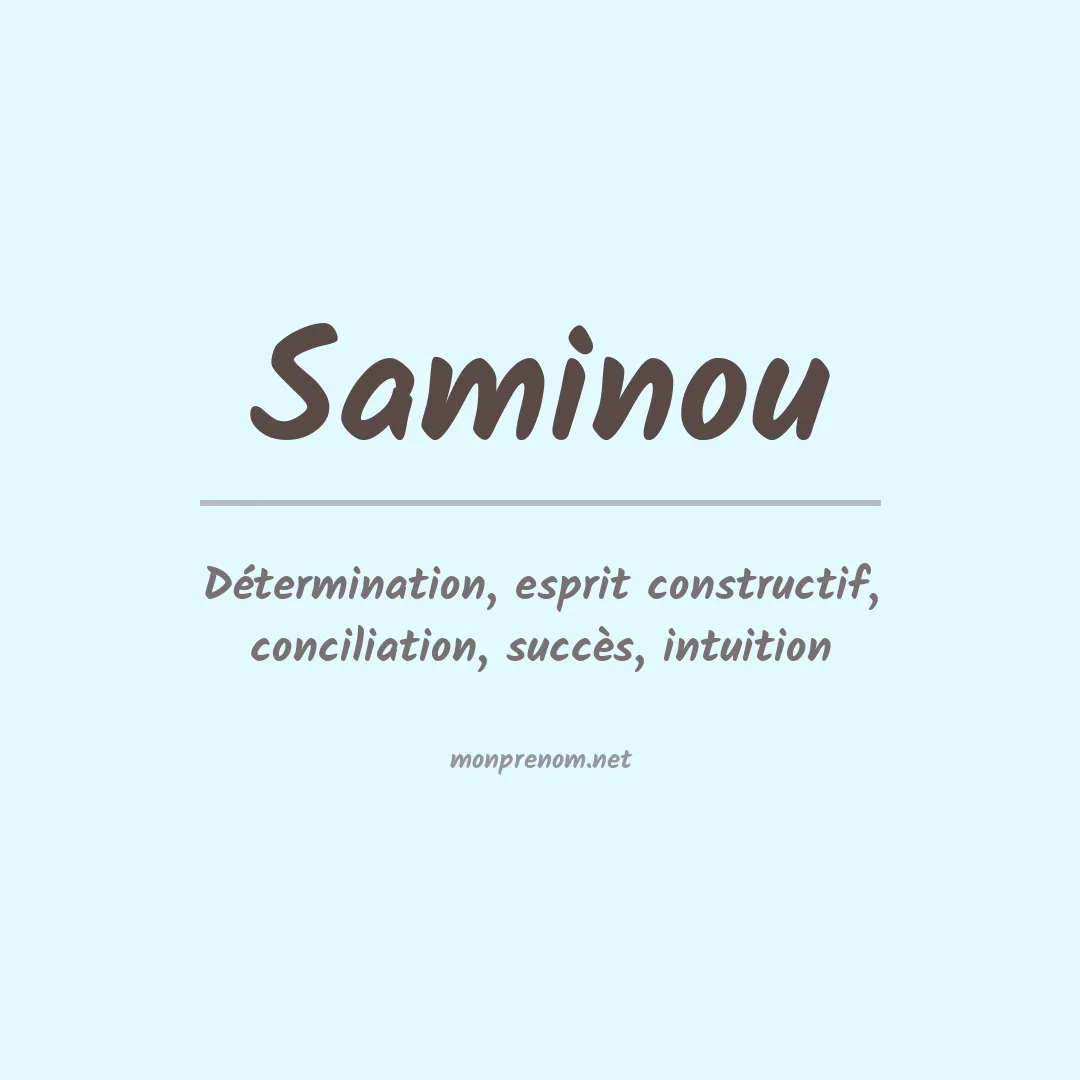 Signification du prénom Saminou