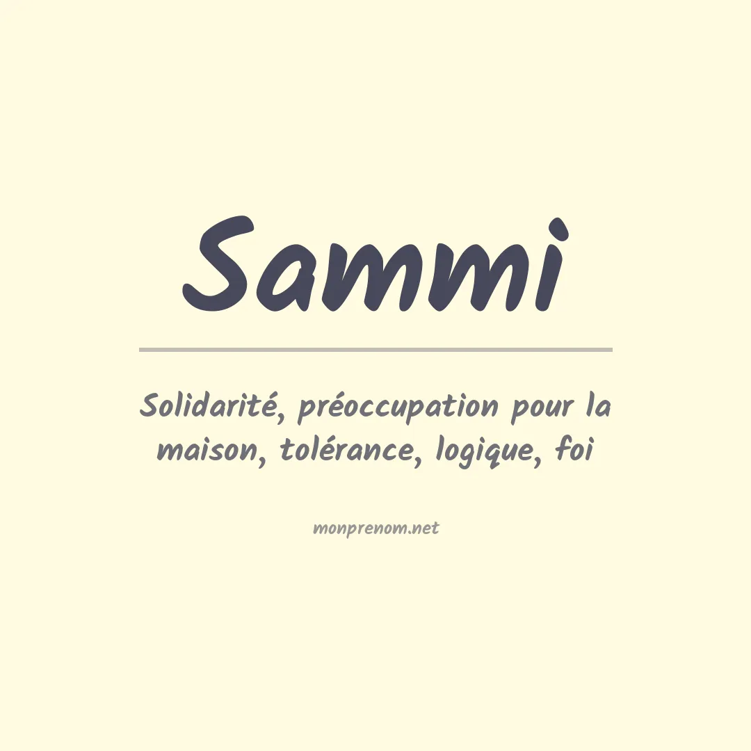 Prénom Sammi