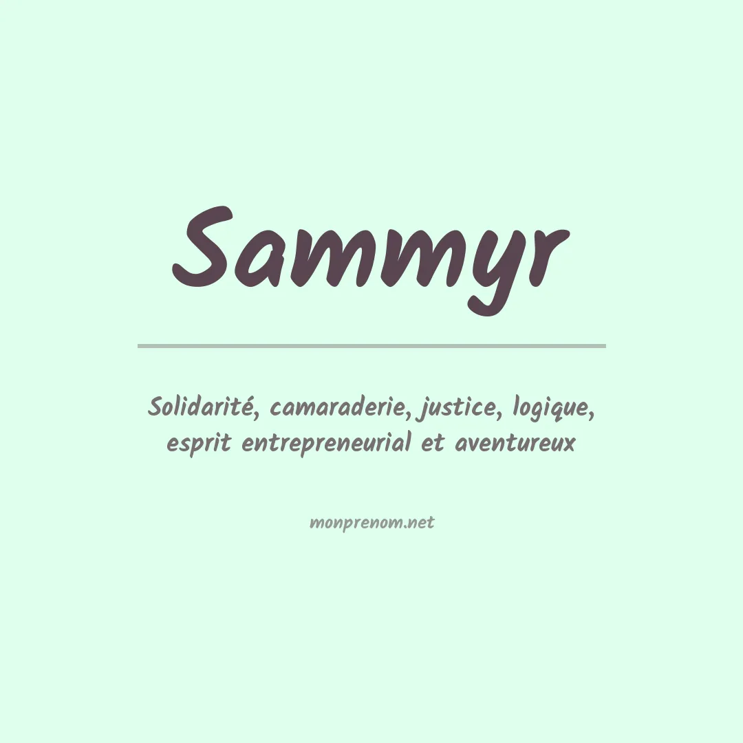 Prénom Sammyr