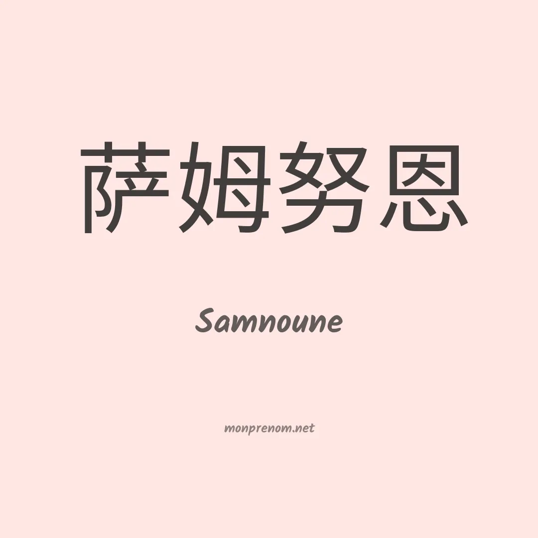 Samnoune en chinois