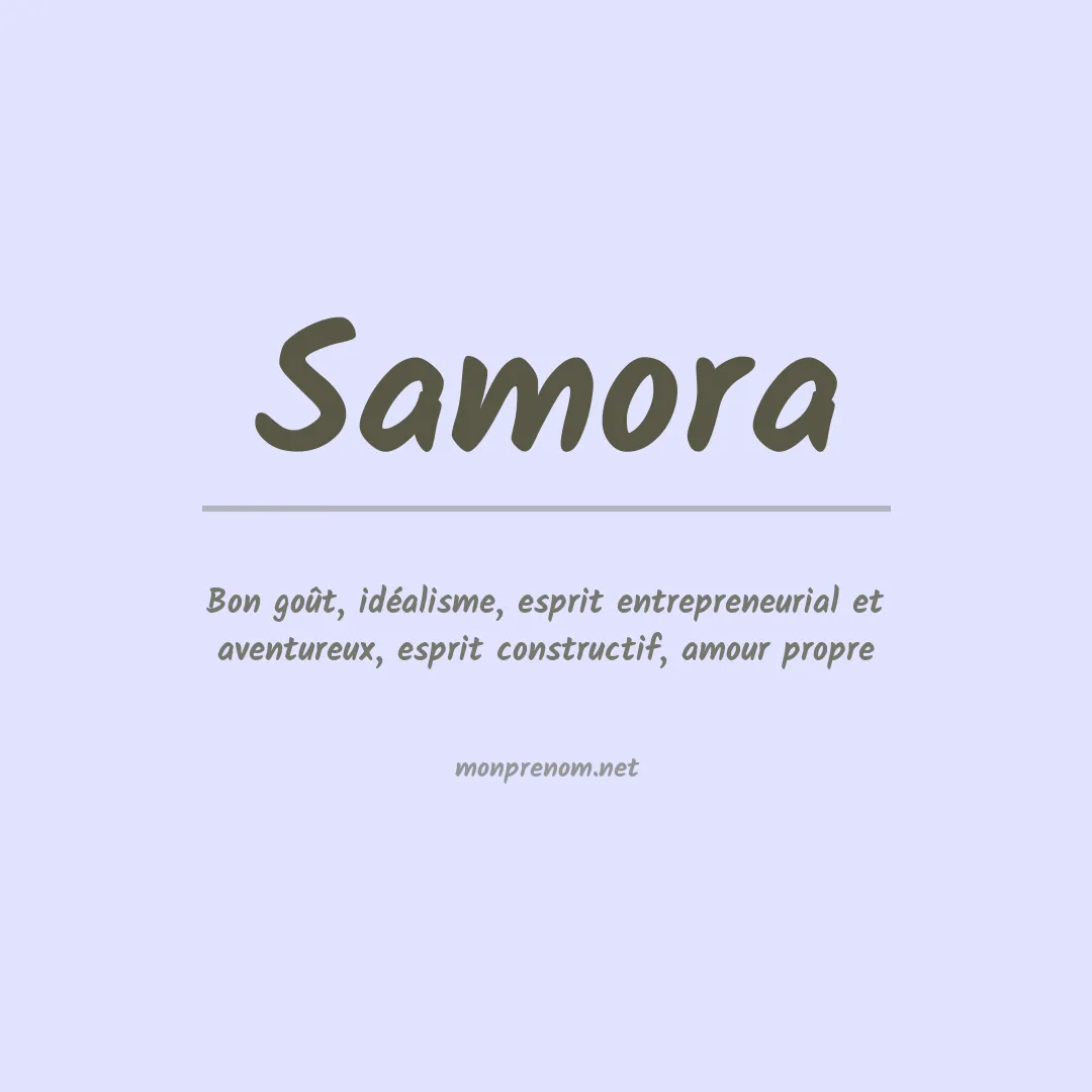 Prénom Samora