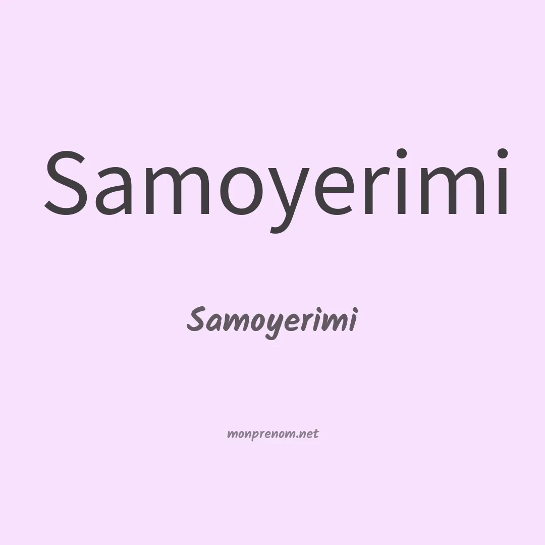 Samoyerimi en chinois