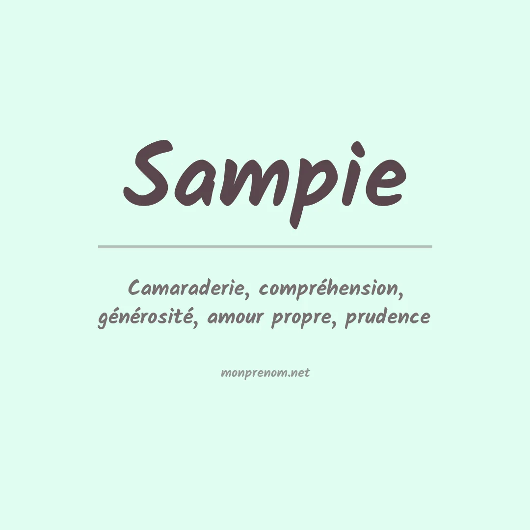 Signification du prénom Sampie