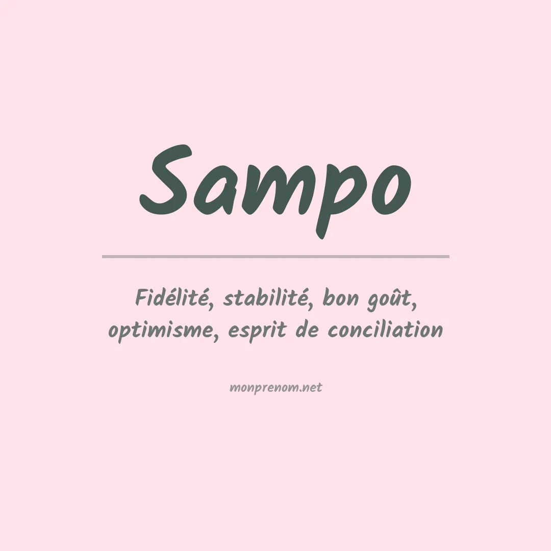 Signification du prénom Sampo