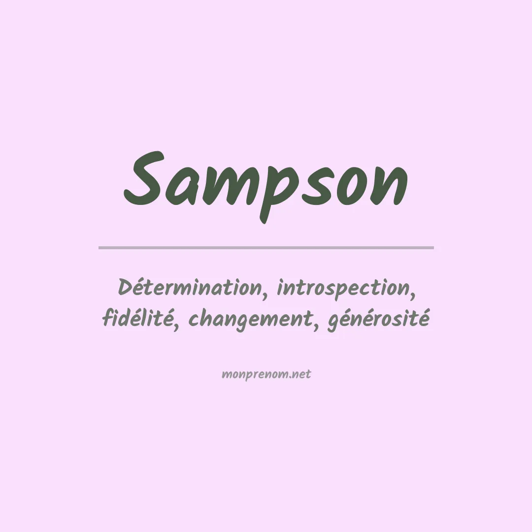 Prénom Sampson