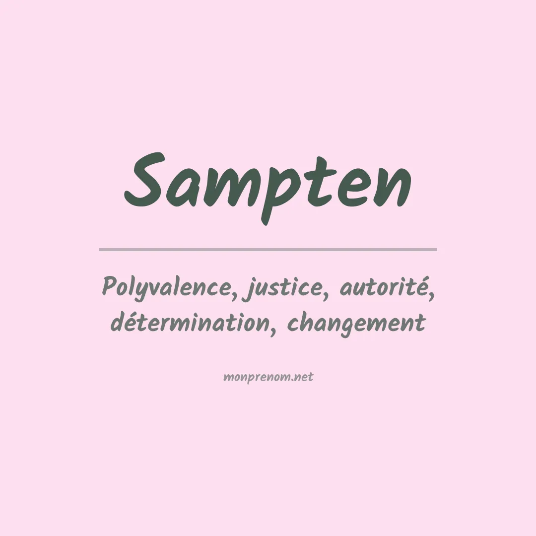 Signification du prénom Sampten