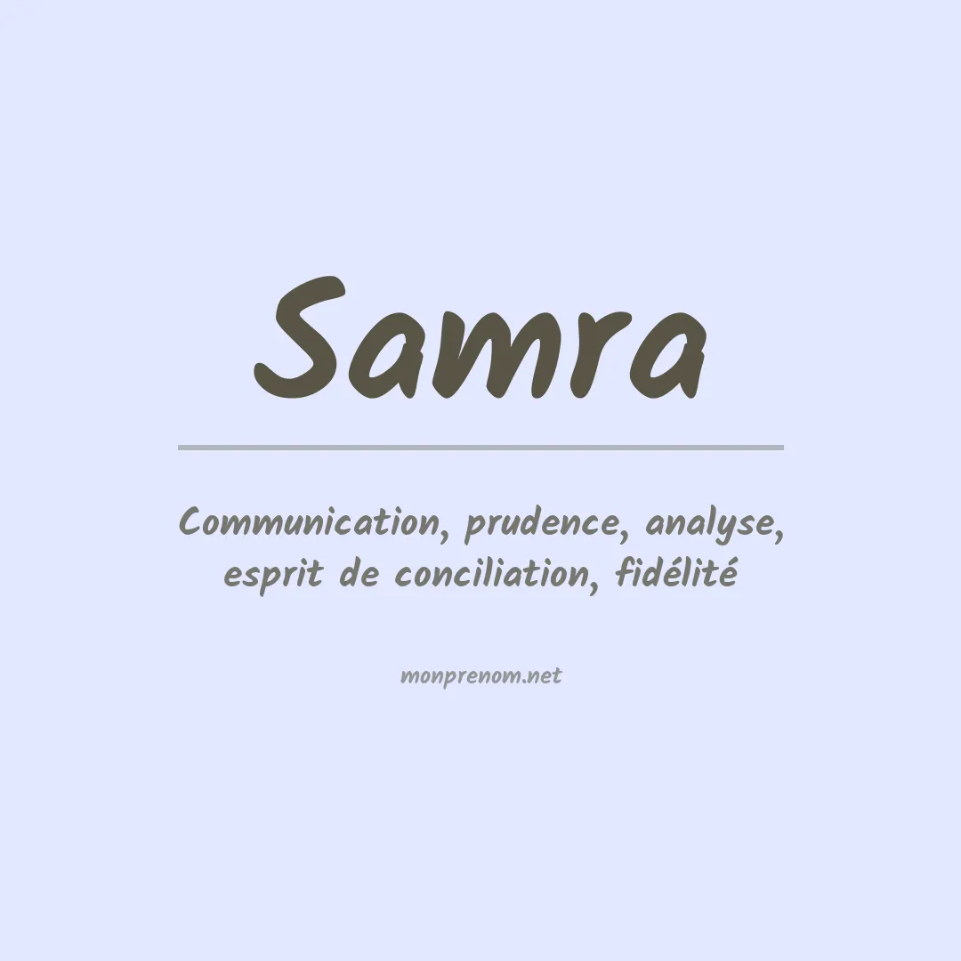 Prénom Samra