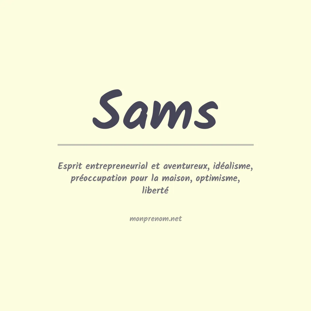 Prénom Sams
