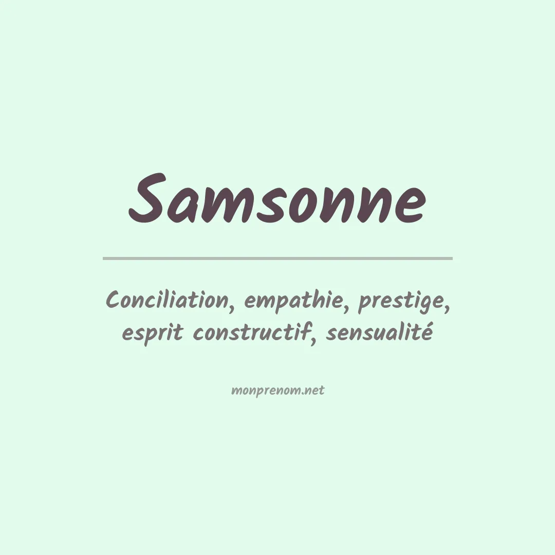 Signification du prénom Samsonne