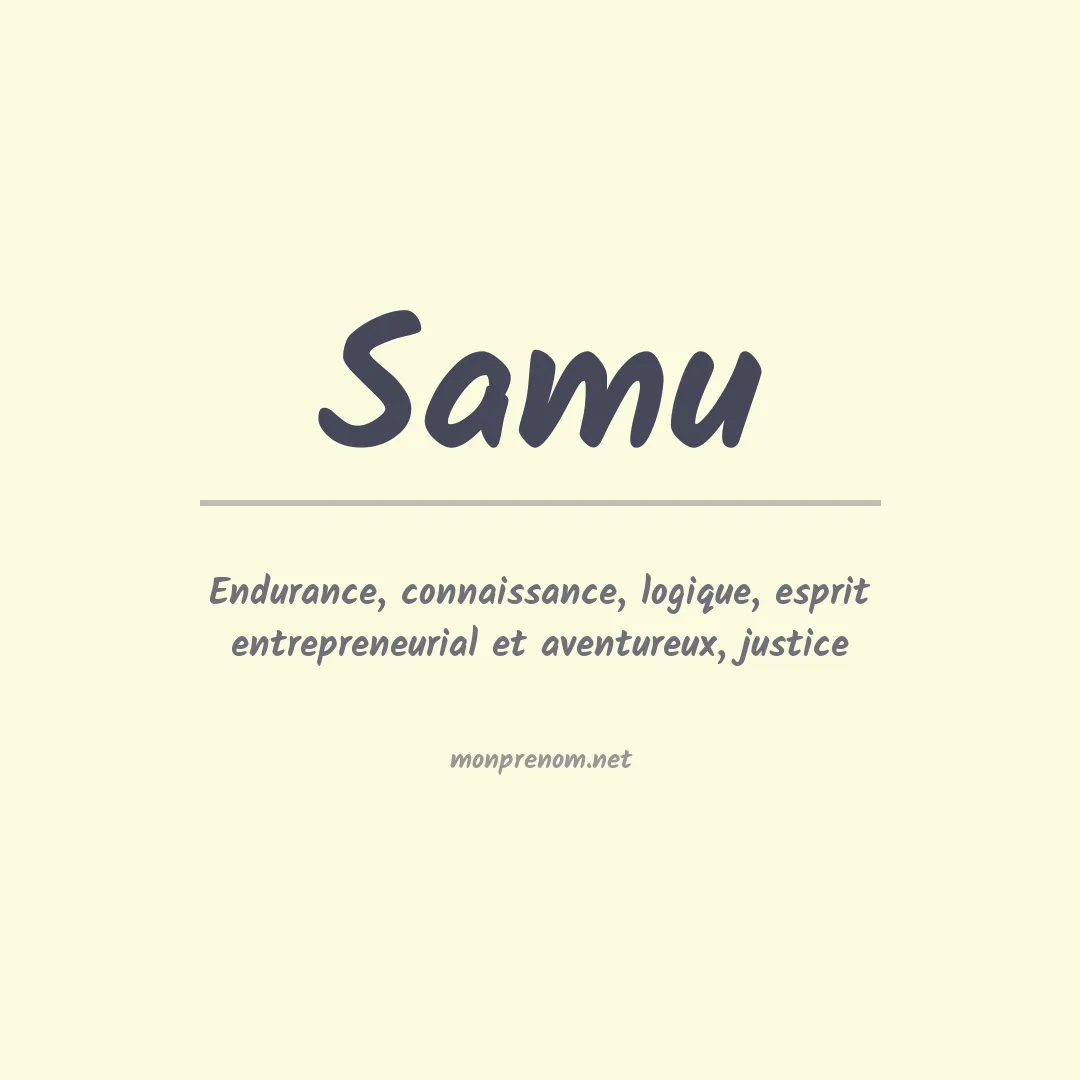 Signification du prénom Samu