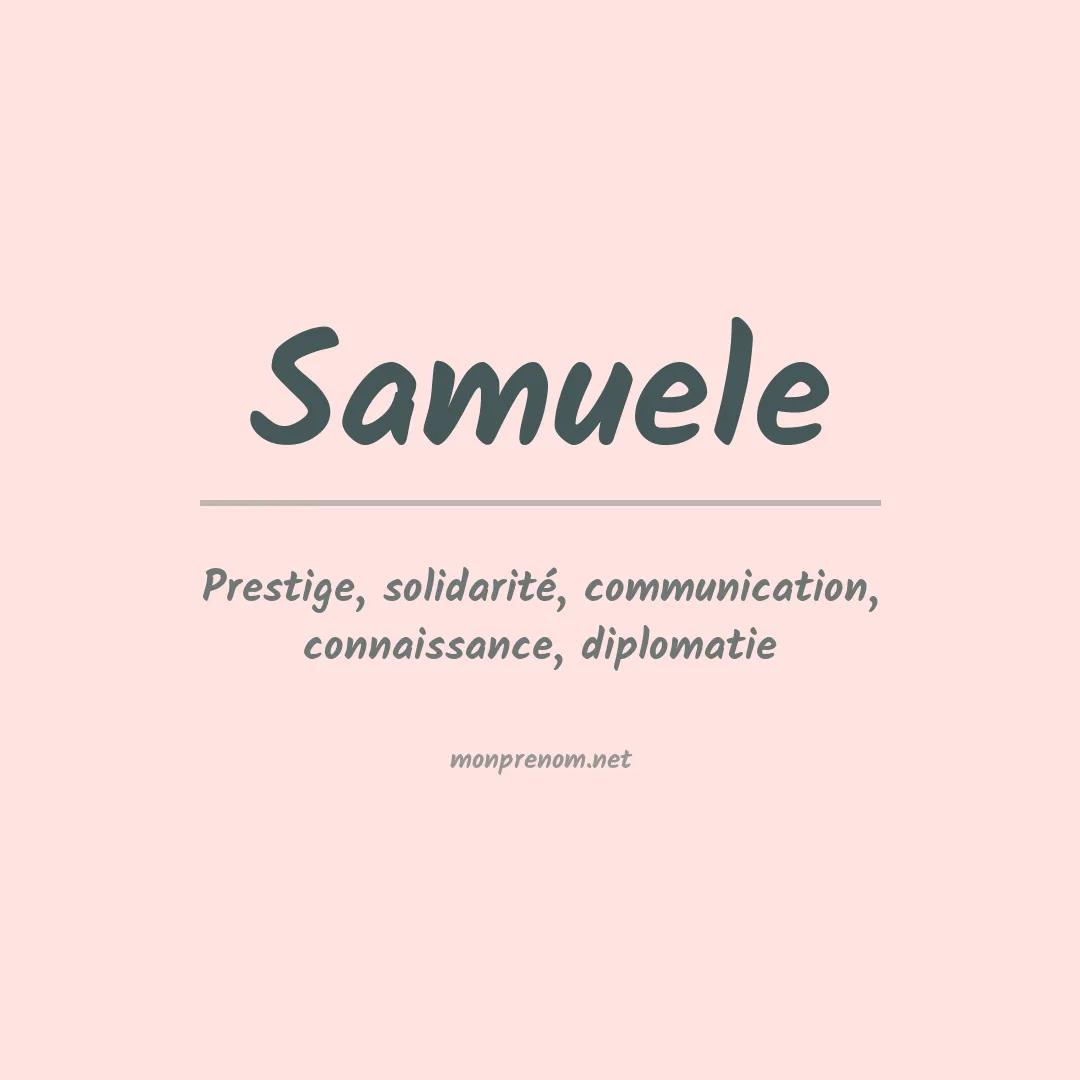 Prénom Samuele