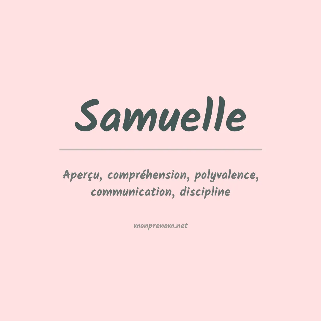 Signification du prénom Samuelle