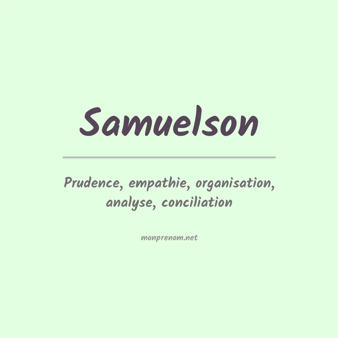 Prénom Samuelson