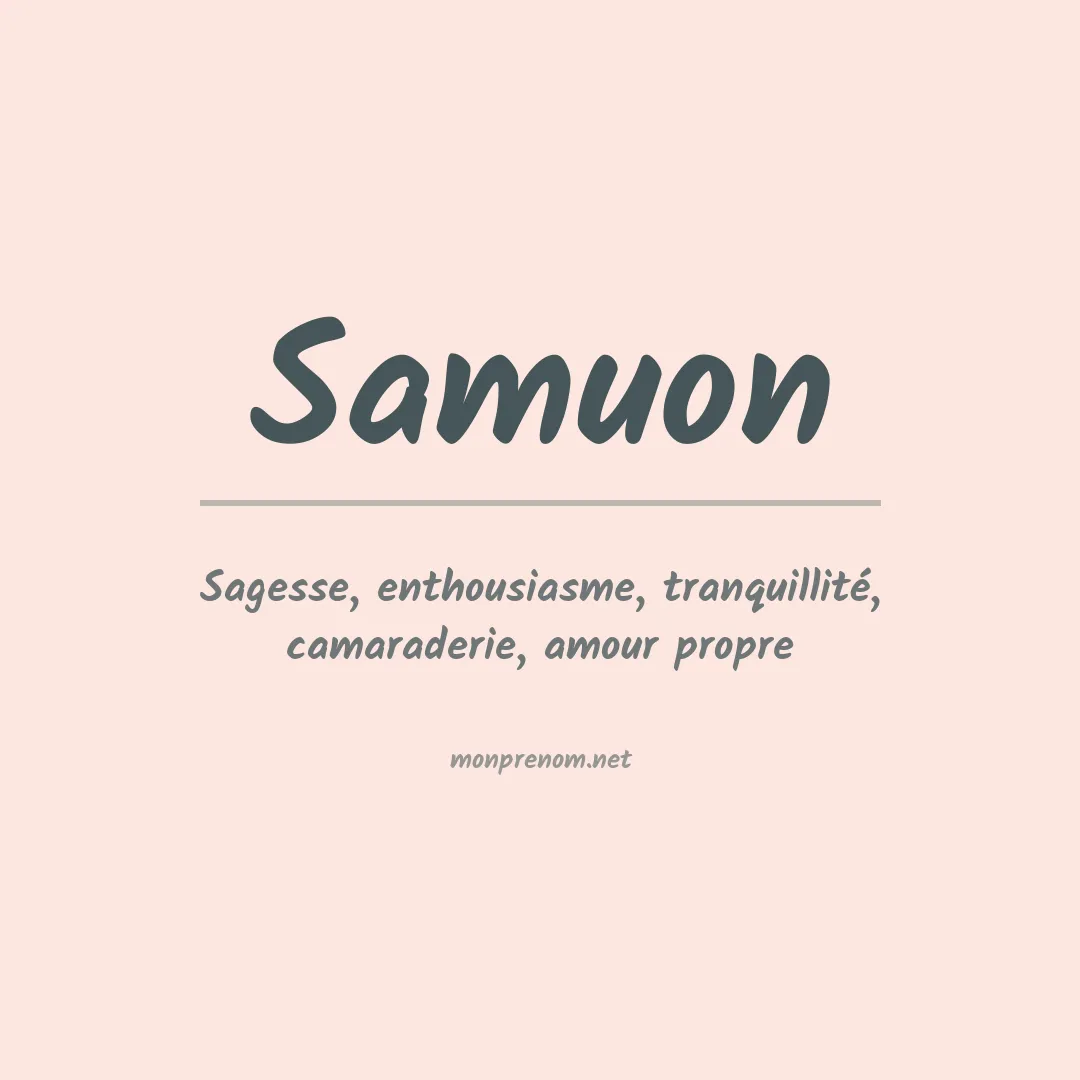 Signification du prénom Samuon