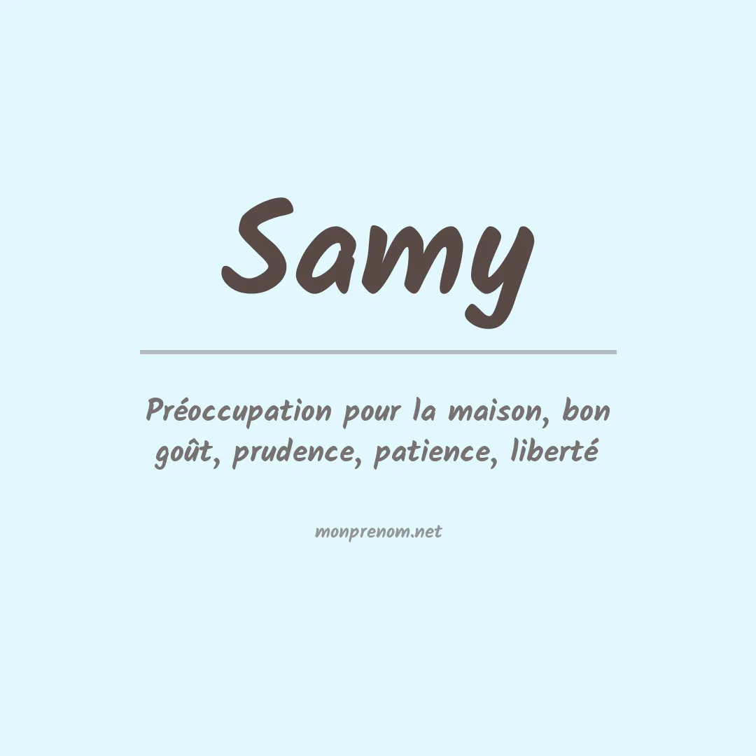 Prénom Samy