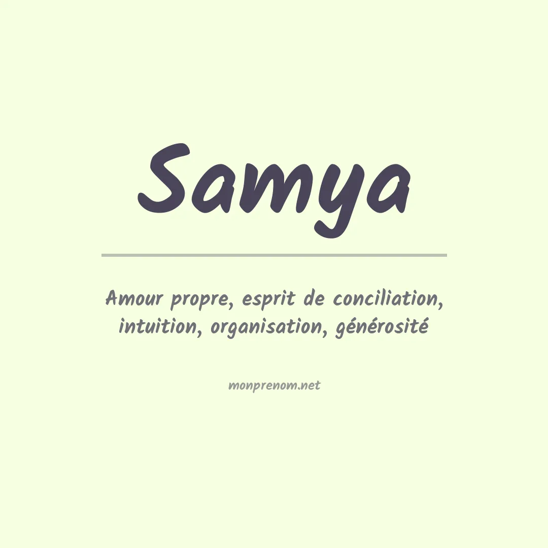 Prénom Samya