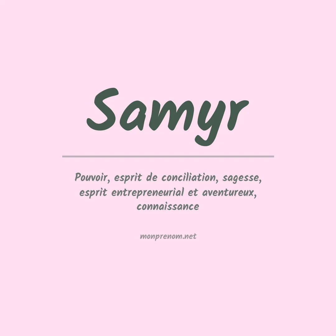 Prénom Samyr