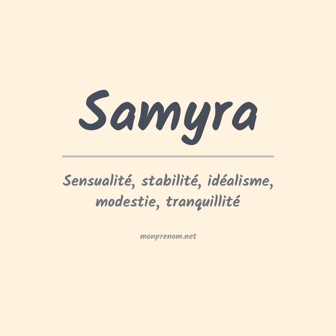 Prénom Samyra