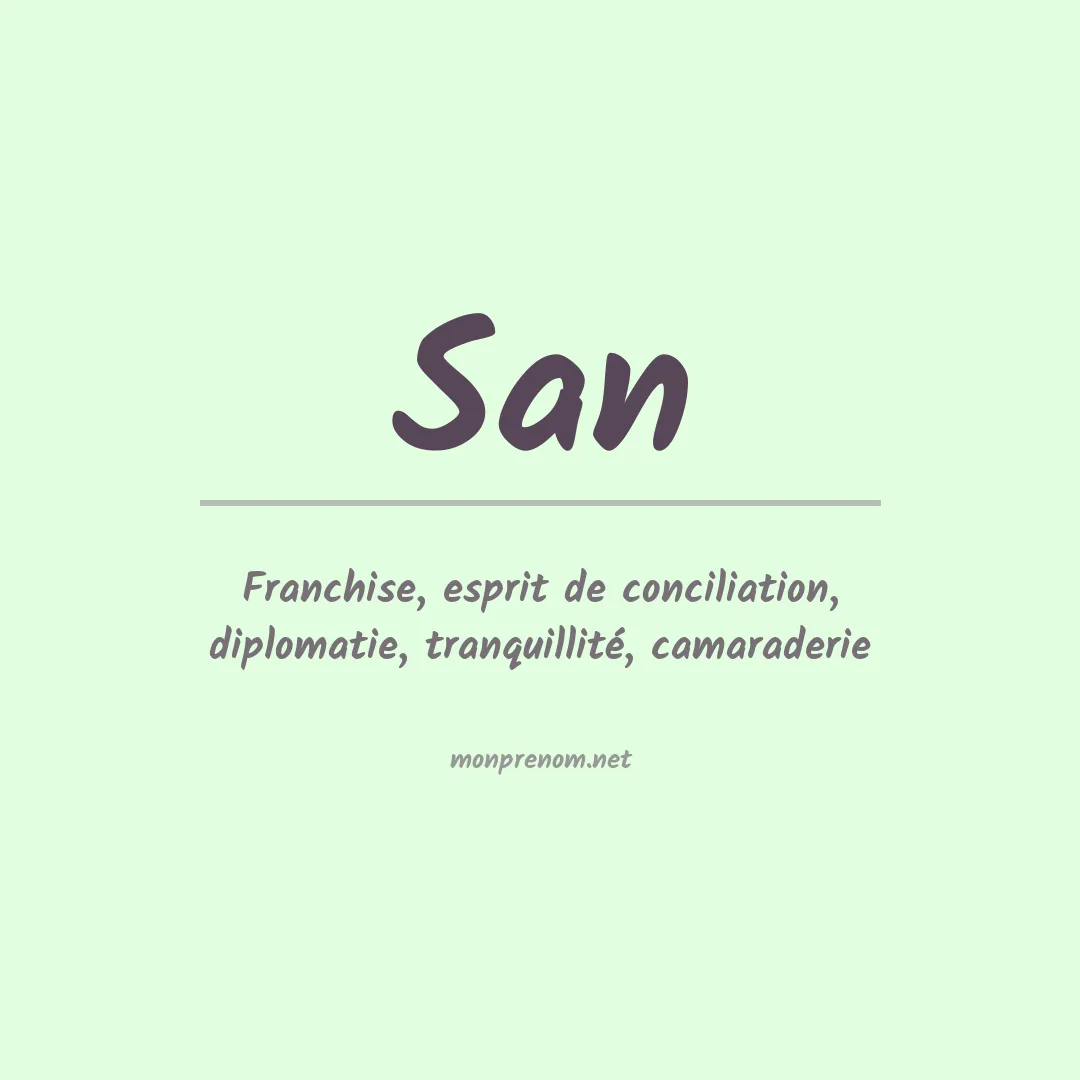 Prénom San