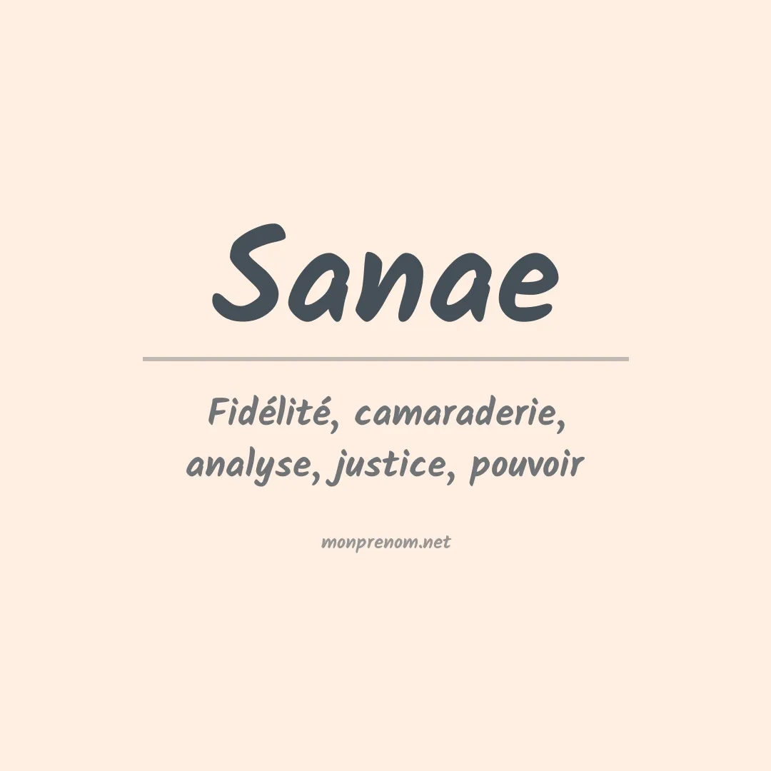 Prénom Sanae
